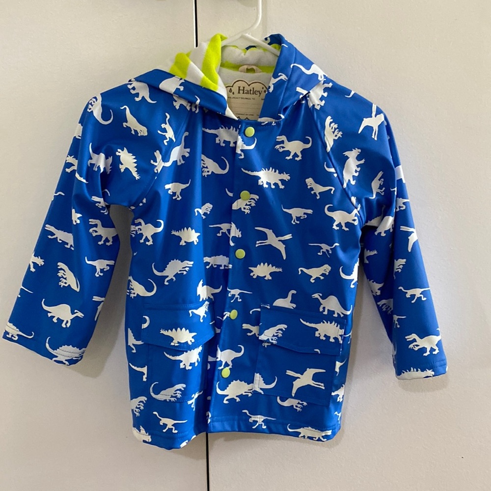 Hatley Colour Changing Dinosaur Ménagerie Raincoat kids Size 6